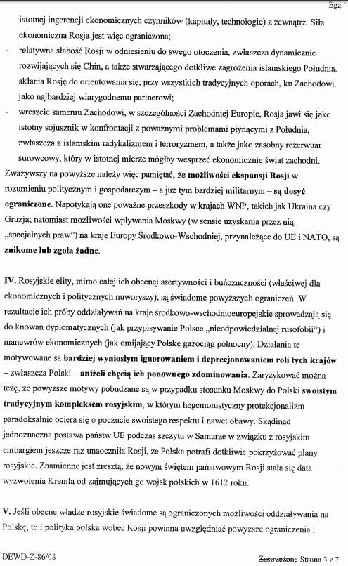 польша документ о политике пророссийской