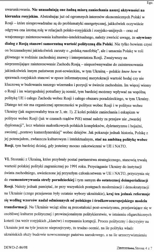 польша документ о политике пророссийской