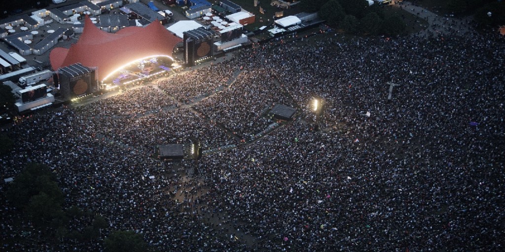 roskilde festival, Bruce Springsteen i fugleperspektiv