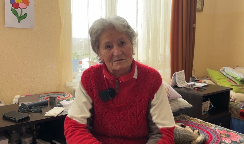 Мешканка геріатричного центру Поліна Гребенюк.