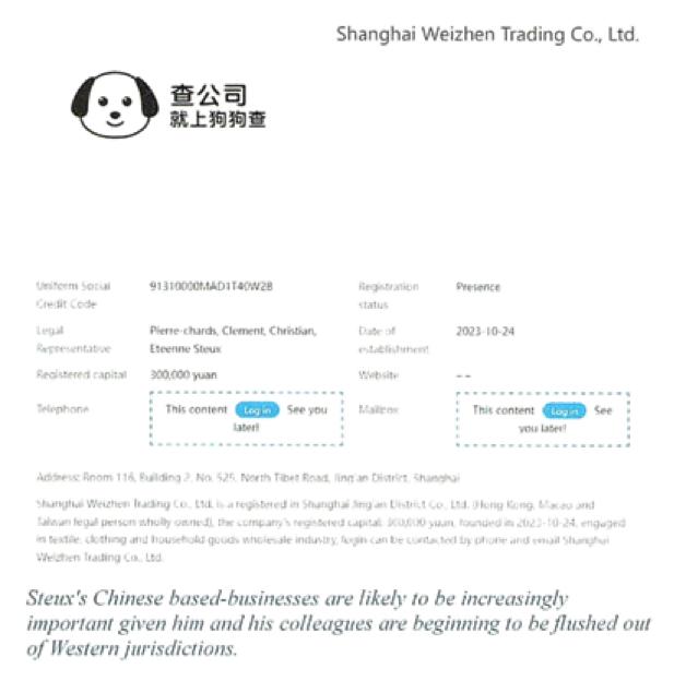 Бізнеси Сто, які знаходяться в Китаї, ймовірно, стануть все більш важливими, оскільки його та його колег починають витісняти з західних юрисдикцій